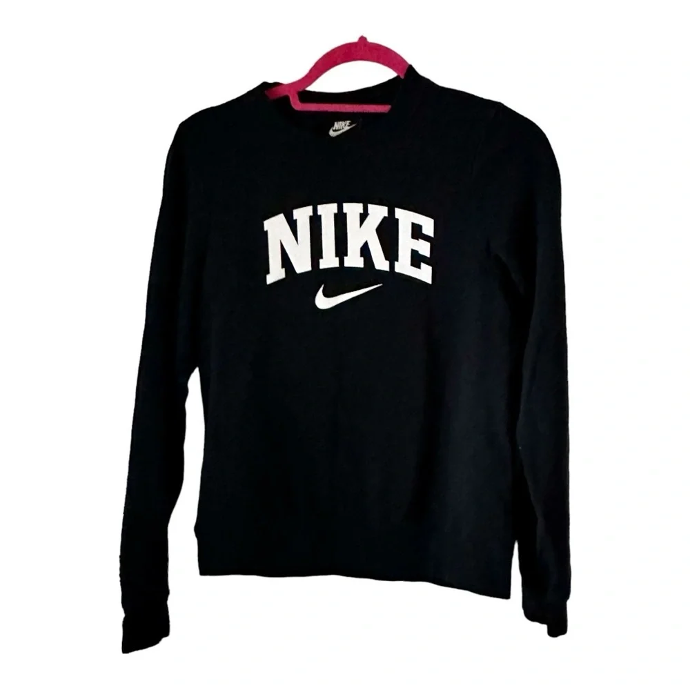 Nike Women’s Sweatshirt Black Long Sleeve Size XS - Picture 1 of 5